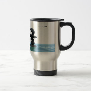 Zen Stones Rippling Shallow Water Travel Mug