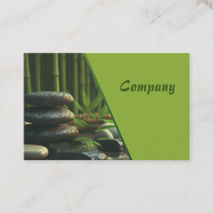 Zen Stones Spa Wellness Massage Business Card