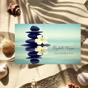 Zen Stones White Orchid Business Card