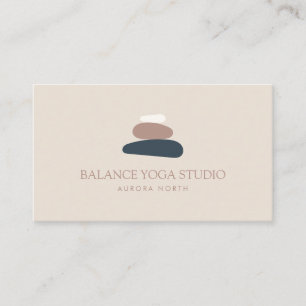 Zen Stones Yoga Instructor Custom Name Business Card