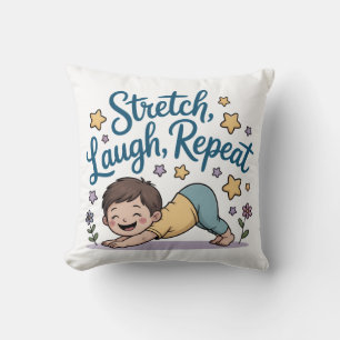Zen Stretch laugh repeat yoga lover Cushion