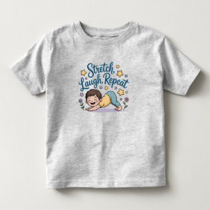 Zen Stretch laugh repeat yoga lover Toddler T-Shirt
