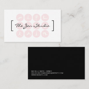 Zen Studio   Meditation   Yoga Poses Logo Appointment Card