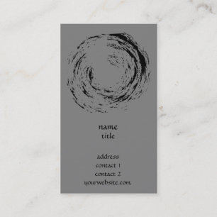 Zen Style - Circle in Brush Painting Business Business Card