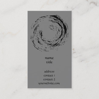 Zen Style - Circle in Brush Painting Business Card