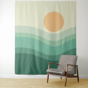 Zen Sun & Waves Tapestry