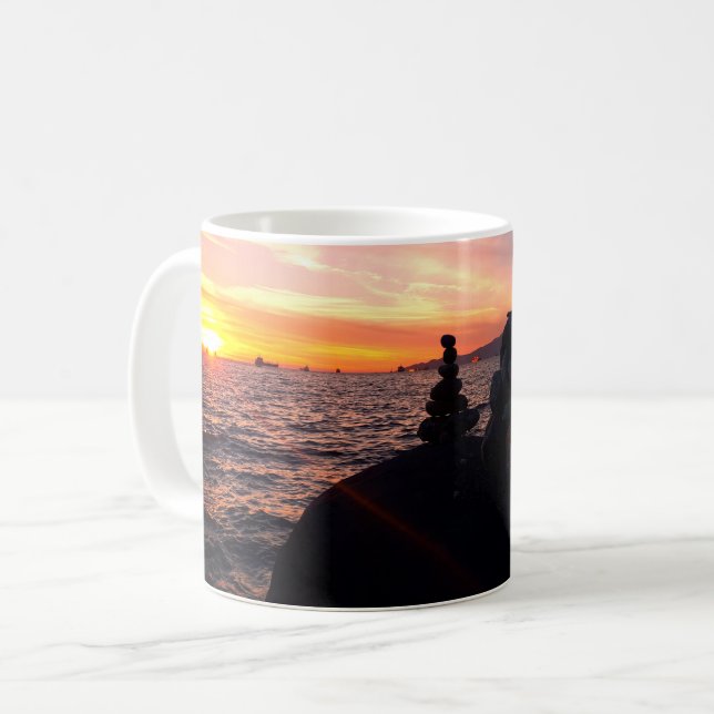 Zen Sunset Serenity Mug (Front Left)