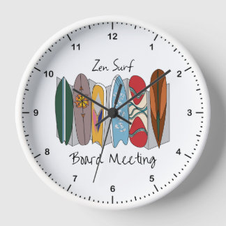Zen Surf Board Meeting Clock