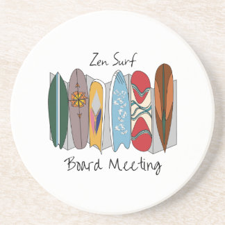 Zen Surf Board Meeting Coaster