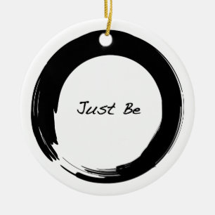 Zen Symbol with "Just Be" Ceramic Tree Decoration