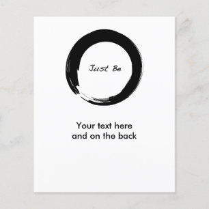 Zen Symbol with "Just Be" Flyer