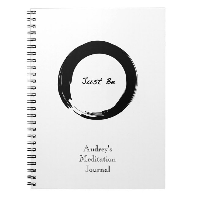 Zen Symbol with "Just Be" Notebook (Front)