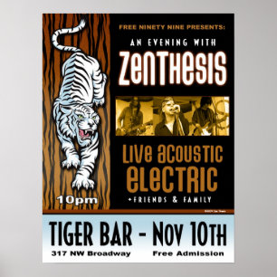 ZEN THESIS LIVE @ Tiger Bar 2009 Poster