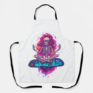 Zen to the Bone � Funny Space Yoga Skeleton Apron
