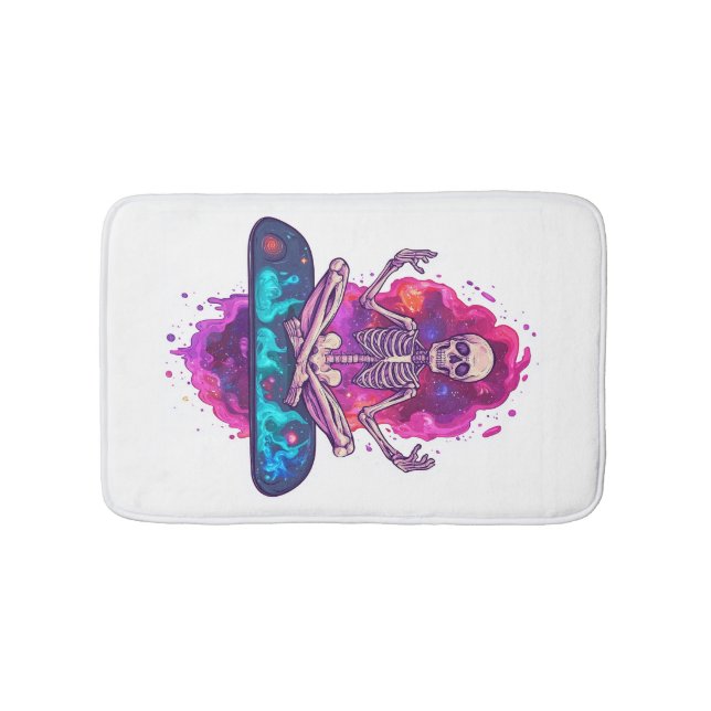 Zen to the Bone � Funny Space Yoga Skeleton Bath Mat (Front)
