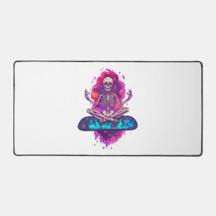 Zen to the Bone � Funny Space Yoga Skeleton Desk Mat