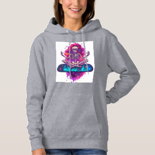 Zen to the Bone � Funny Space Yoga Skeleton Hoodie