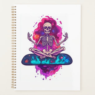 Zen to the Bone � Funny Space Yoga Skeleton Planner