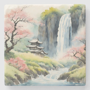 Zen Watercolor House Coaster