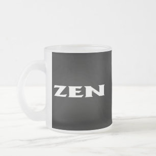 Zen white black frosted mug