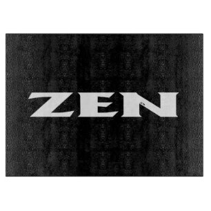 Zen white black glass cutting board