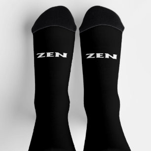 Zen white black inward premium socks