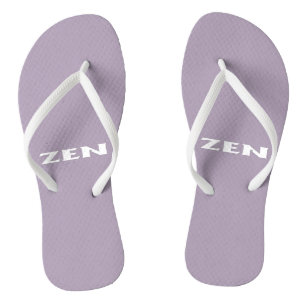Zen white grey flip flops