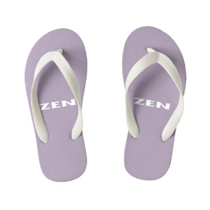 Zen white grey toddler flip flops