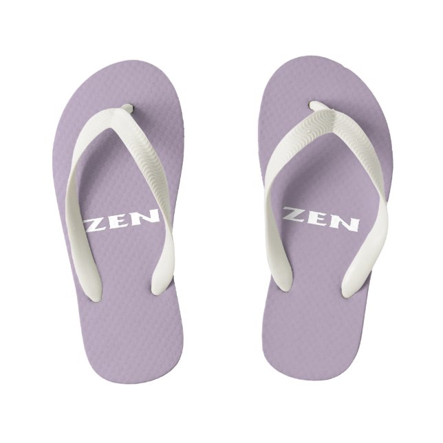 Zen white grey toddler flip flops (Footbed)