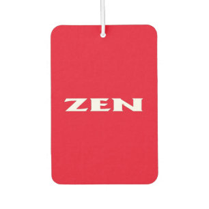 Zen white red car air freshener