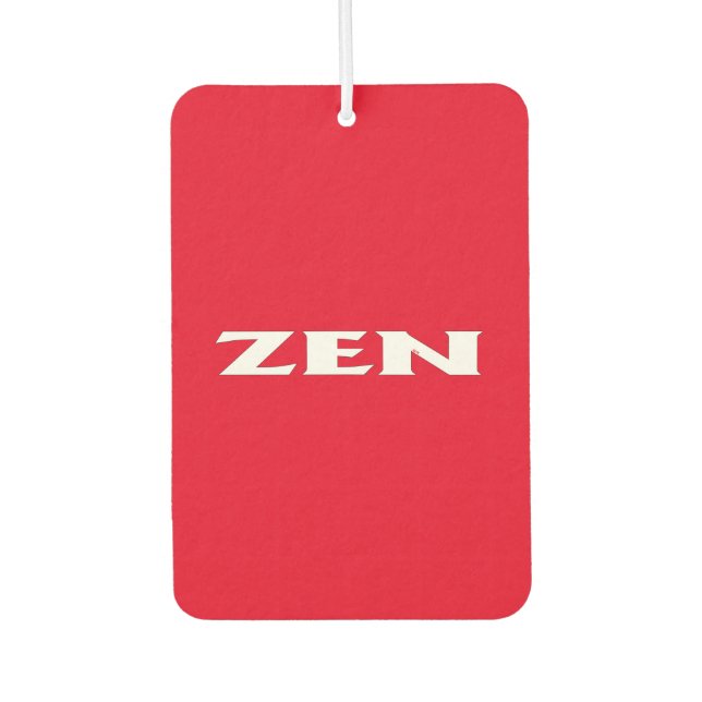 Zen white red car air freshener (Front)