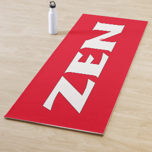 Zen white red exercise mat