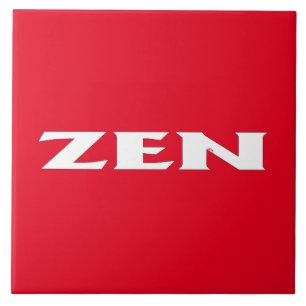 Zen white red large tile