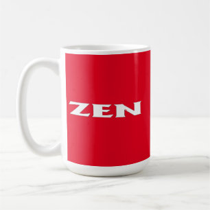 Zen white red mug