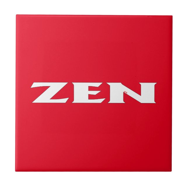Zen white red small tile (Front)