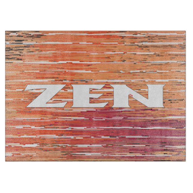 Zen white reeds glass cutting board (Front)