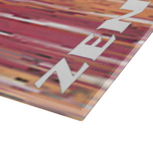 Zen white reeds glass cutting board