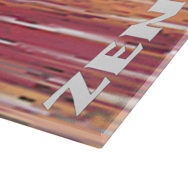 Zen white reeds glass cutting board (Corner)