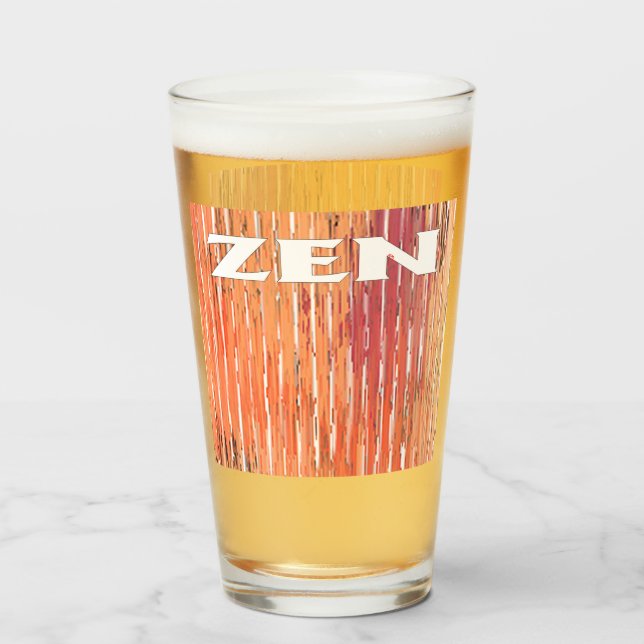 Zen white reeds glass tumbler (Front Filled)