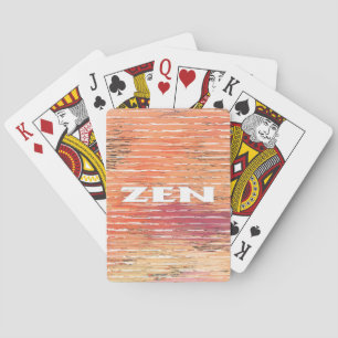 Zen white reeds Poker playing cards