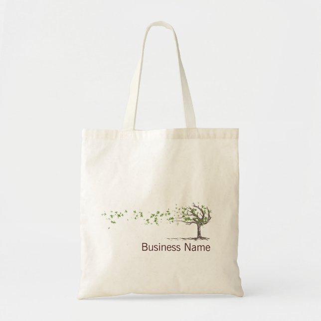 Zen Wind Tree With Leaves Bag (Front)