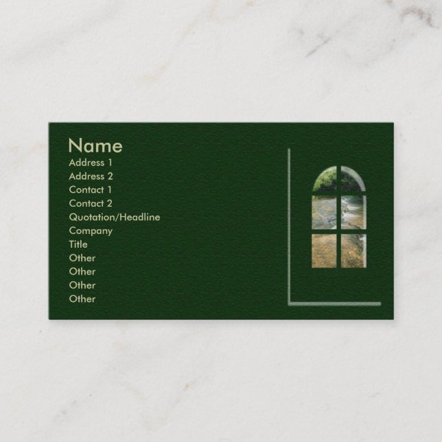 Zen-Window Profile Card (Front)