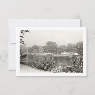 Zen Winter Snowfall I RSVP Card