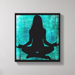 Zen Woman Doing Yoga Meditation Canvas Wall