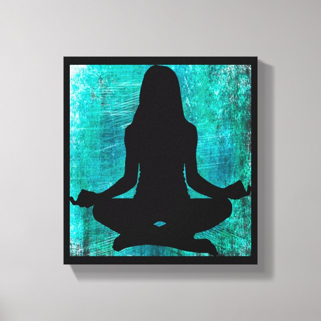 Zen Woman Doing Yoga Meditation Canvas Wall (Front)