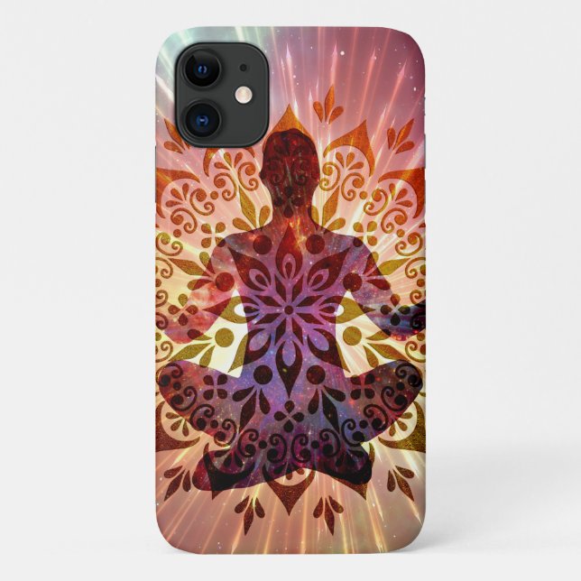 Zen Yoga Lotus Meditation Mandala Namaste Case-Mate iPhone Case (Back)