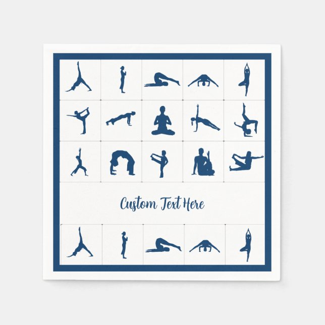 Zen Yoga Positions Special Occasion Namaste Napkin (Front)