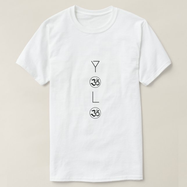 Zen YOLO Om Minimalist T-Shirt (Design Front)