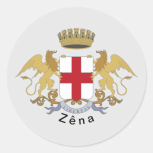 Zêna coat of arms (Genova, Liguria) Classic Round Sticker