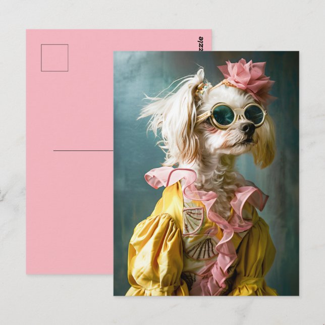 Zena Maltese Postcard (Front/Back)